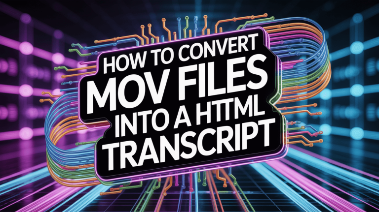 Cómo convertir archivos MOV en una transcripción HTML