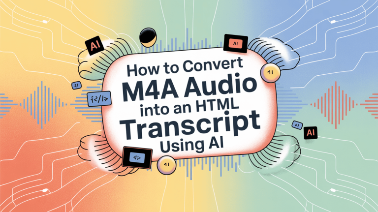Cómo convertir audio M4A en una transcripción HTML utilizando IA