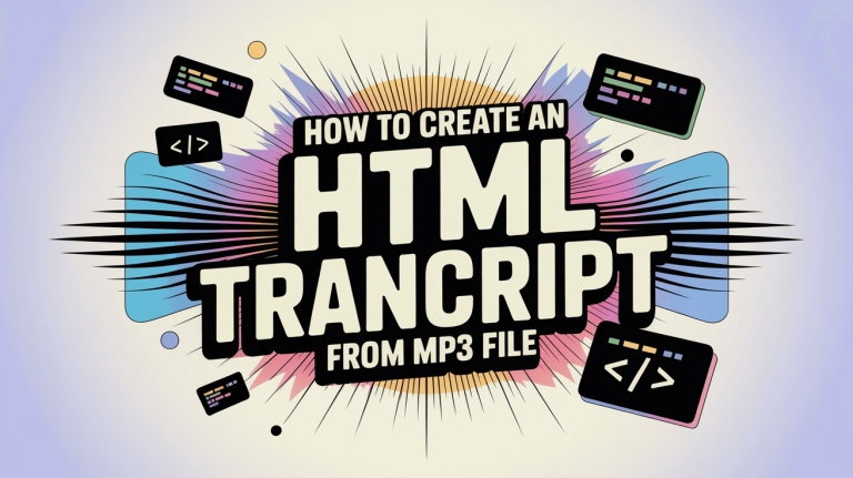 Cómo crear una transcripción HTML a partir de un archivo MP3