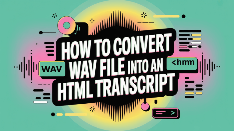 Cómo convertir audio WAV en una transcripción HTML