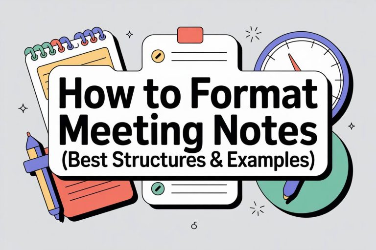 How to Format Meeting Notes