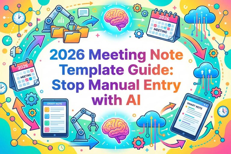 2026 年会议记录模板指南 停止使用 AI 手动录入