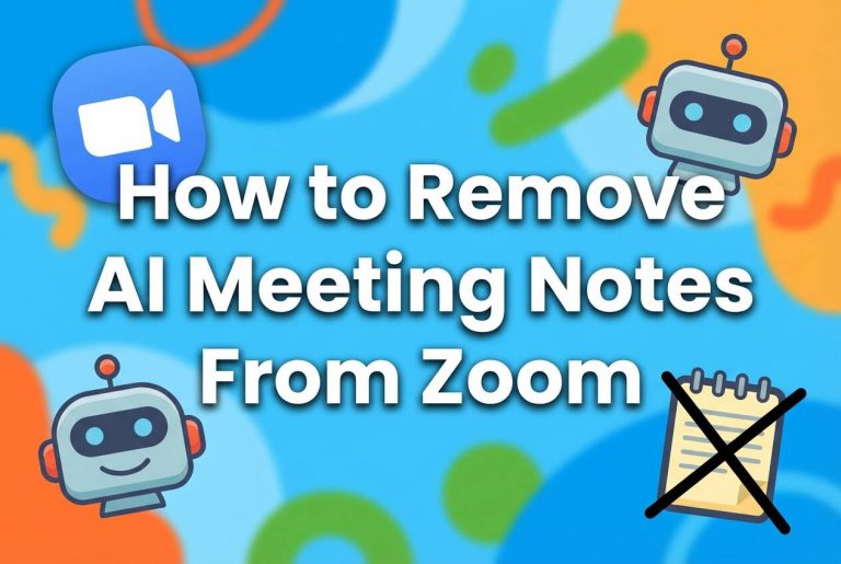 how to remove ai meeting notes from zoom