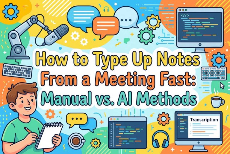 如何快速打印会议记录 手动方法与人工智能方法的比较