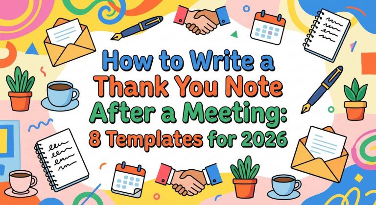how to write a thank you note after a meeting
