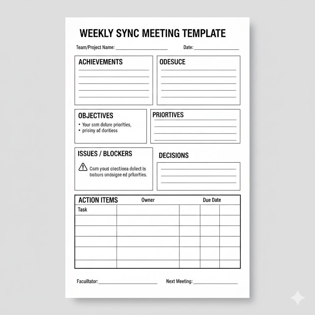 weekly sync meeting template